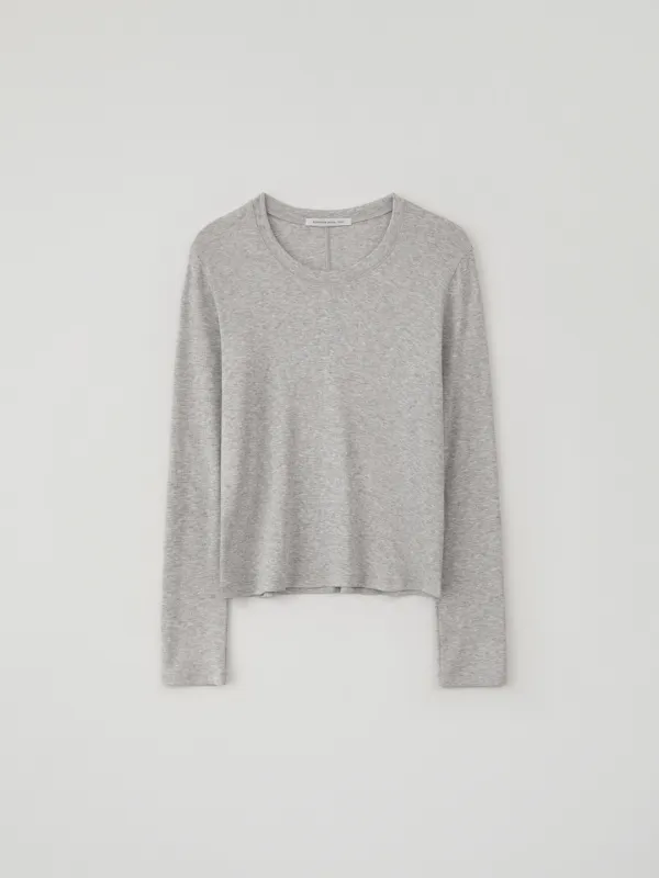 Soft U-neck Tee(Melange Gray)