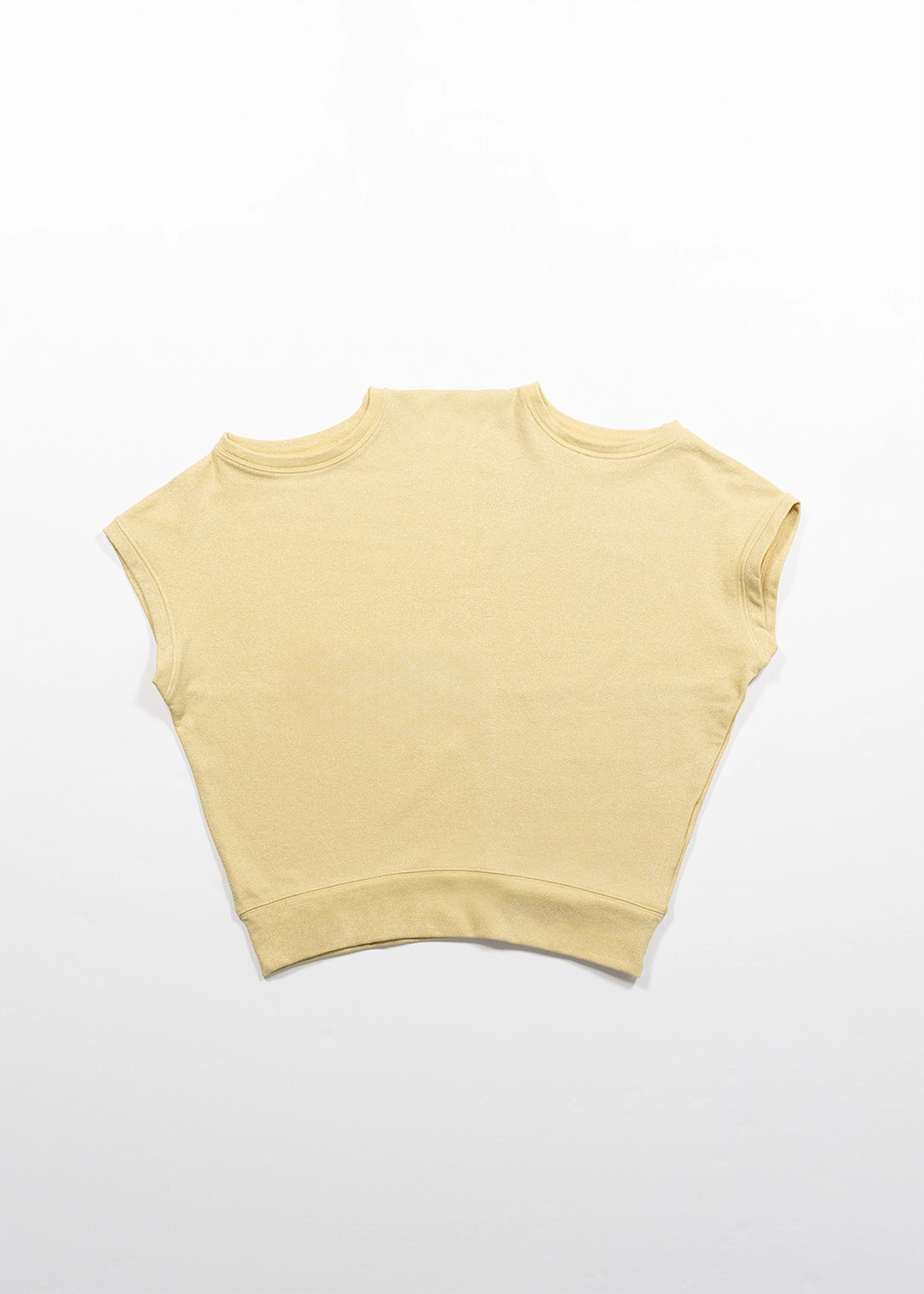생긴 GLITTER DOUBLE NECK VEST - YELLOW 상품 이미지 2