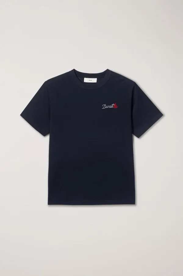 UNISEX MARINE LOGO T-SHIRT FRENCH NAVY_UDTS5B135N2