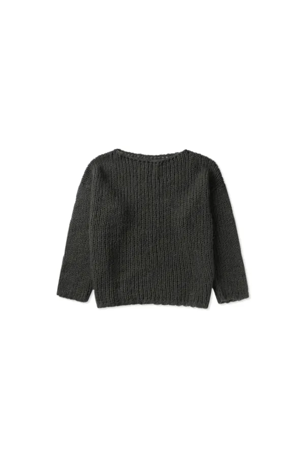 Soft loose knit_charcoal