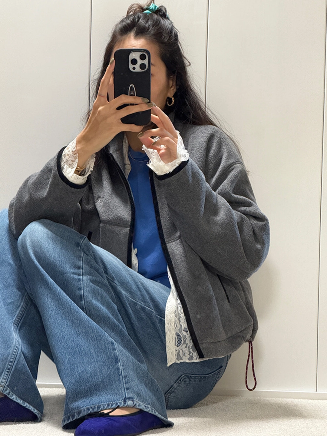 프리터 Soft Fleece Jacket Grey_F254JP10 상품 이미지 3