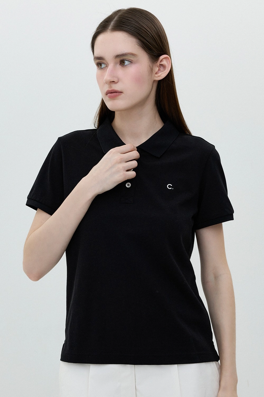 클로브 [25SS clove] Slim Fit Pique T-shirt (Black) 상품 이미지 1