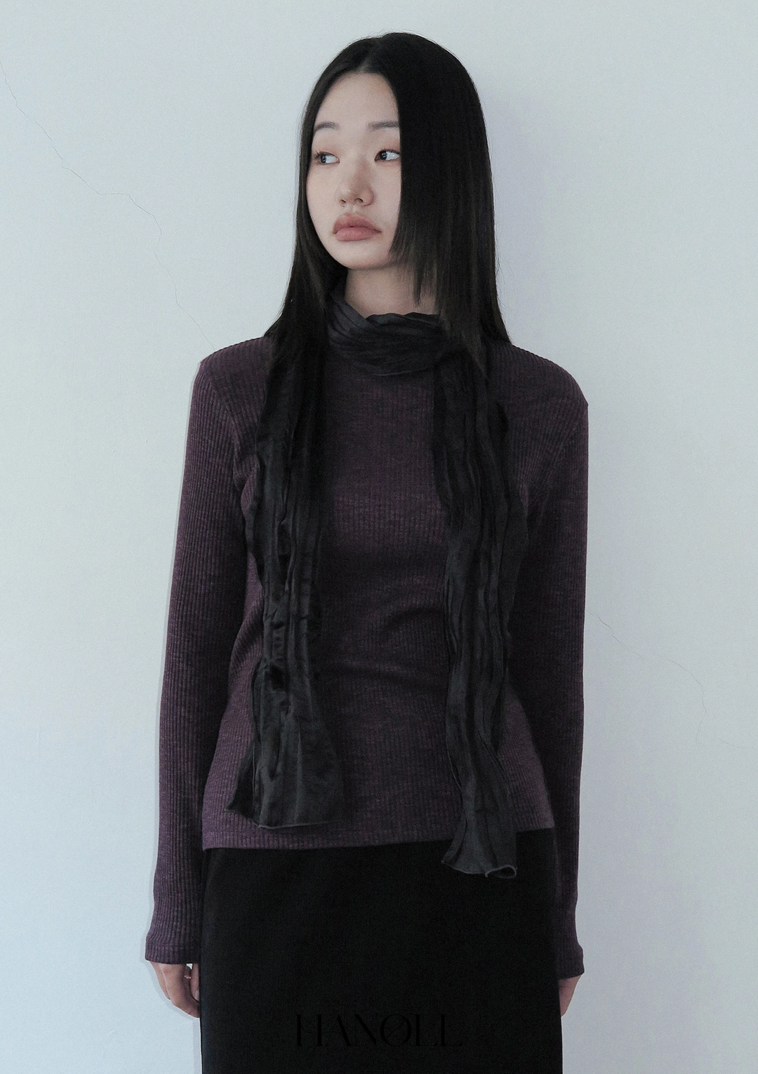 한올 Ruff Scarf (Black) 상품 이미지 2