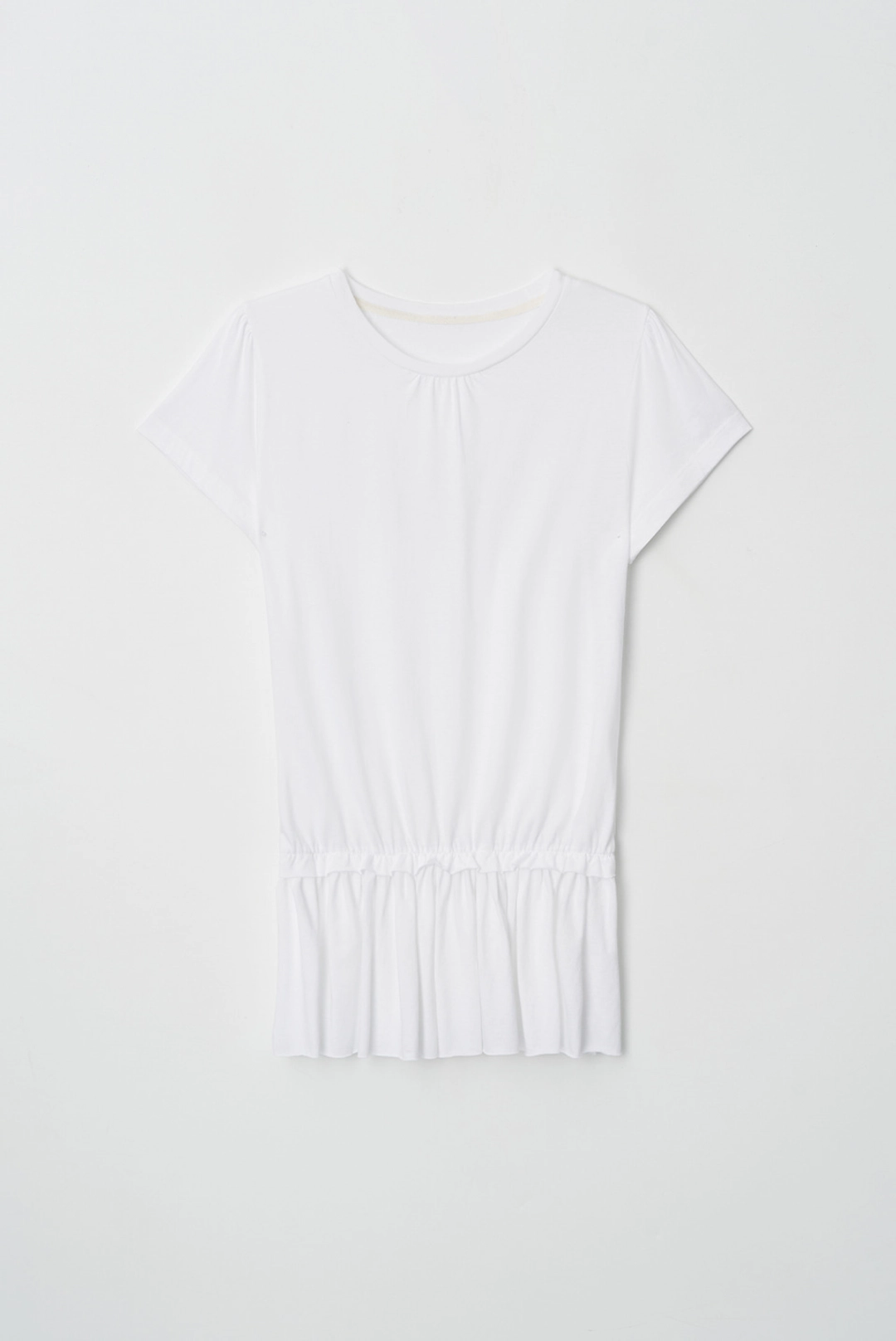 브렌다 브렌든 shirring long tee - white 상품 이미지 1