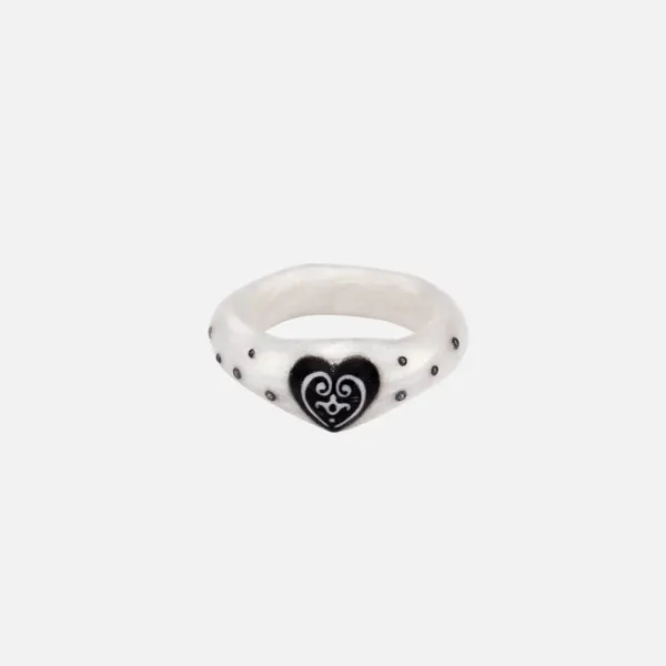 dotty romance ring-white