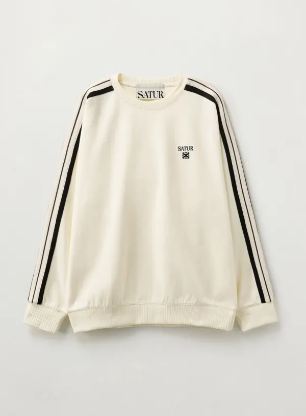 Lawton Sweatshirt - Cream Black