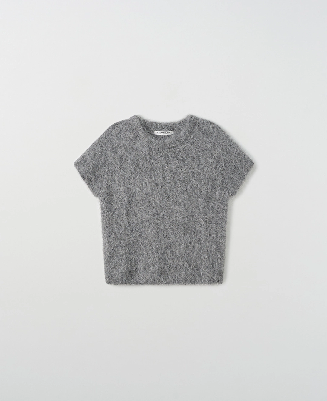 스텝어라운드 Alpaca Hairy Crop Knit_GREY 상품 이미지 2