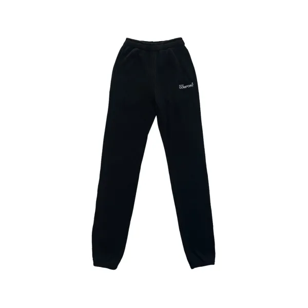 24-003 WAFFLE BANDING PANTS (BLACK)