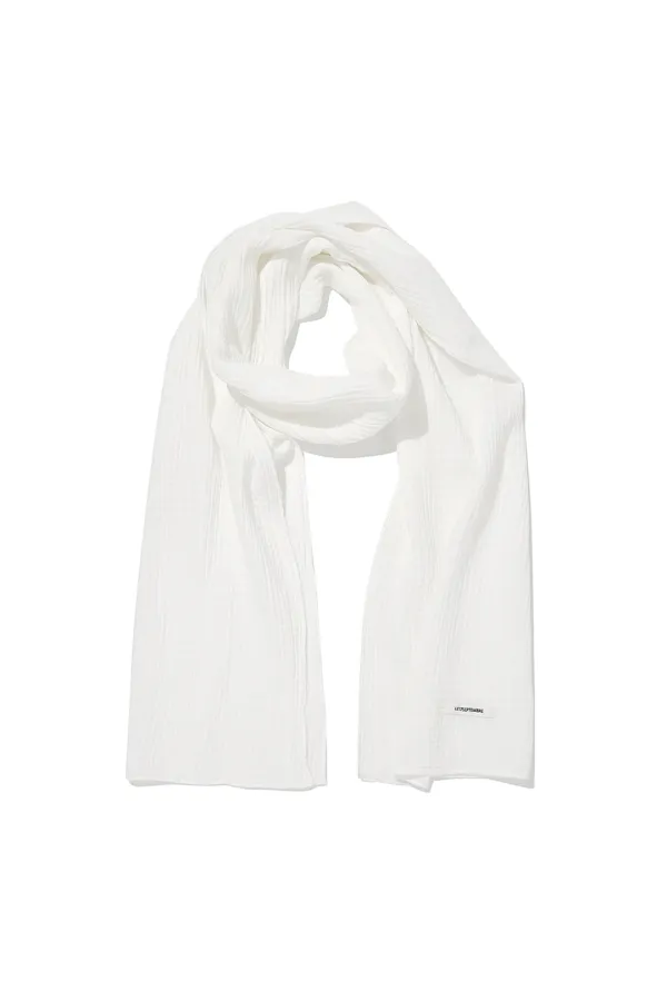 COTTON WRINKLE MUFFLER [WHITE]