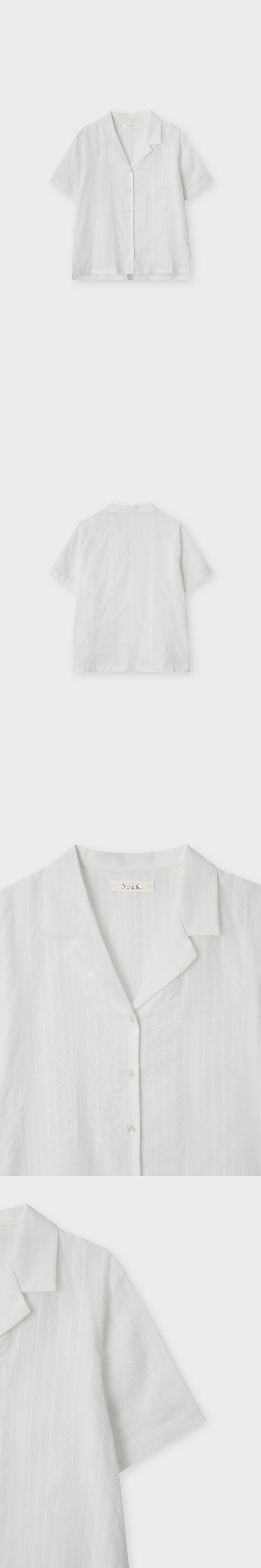 더릴 Beach Open Collar Shirt_Ivory 상품 이미지 1