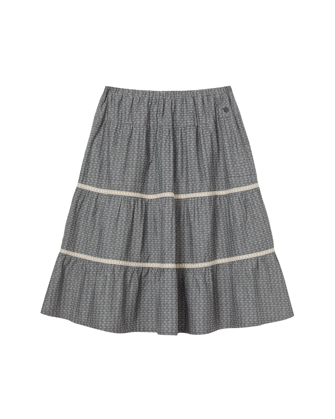 에이이에이이 PATTERN TIERED SKIRT [CHARCOAL] 상품 이미지 1
