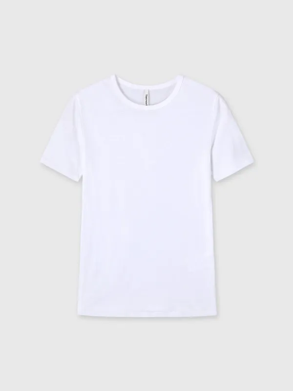 (W) TENCEL SHORT SLEEVE T-SHIRT_ OFF WHITE