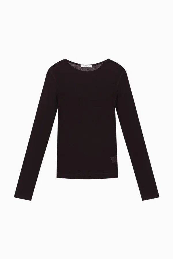 LINE TRACE LONG T-SHIRT, DEEP PURPLE