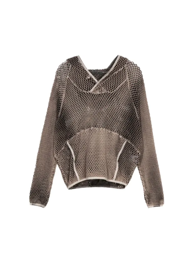 Spray-Dyed Mesh Hoodie