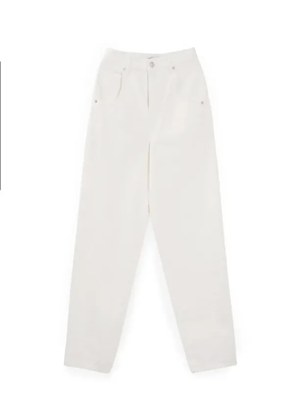 Mused Curved Shape Jeans - White