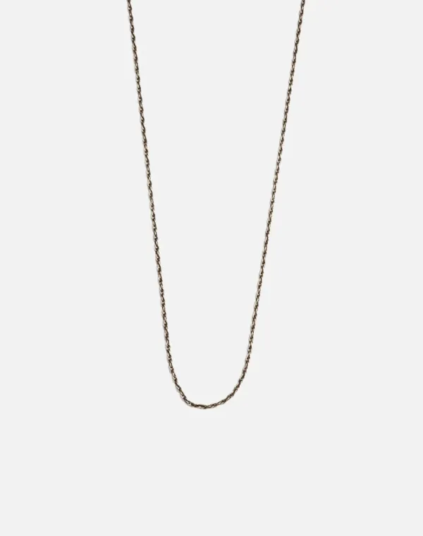 70s Sterling Silver Rope Chain with Hook -#8