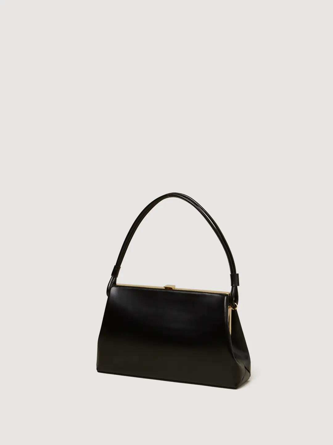 플로르 Mona Frame Bag Suede Black_Gold Frame 상품 이미지 3
