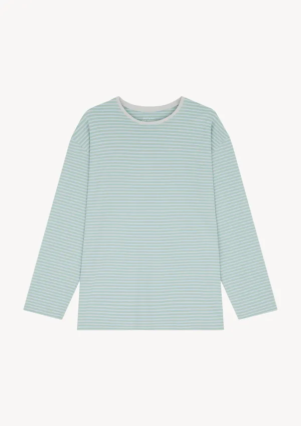 Eliot R-Neck T-shirt in Yellow Stripe