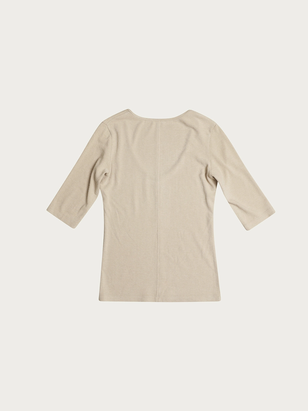 리본빛 Ellen Angora Scoop Tee - Beige 상품 이미지 1