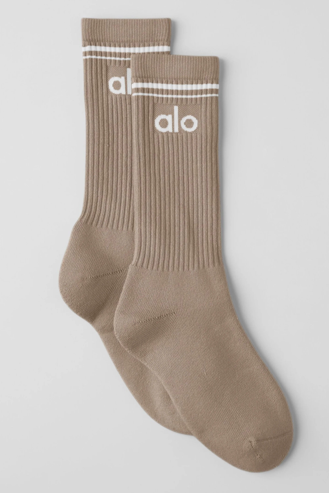 알로요가 Unisex Throwback Sock - Gravel/White 상품 이미지 1