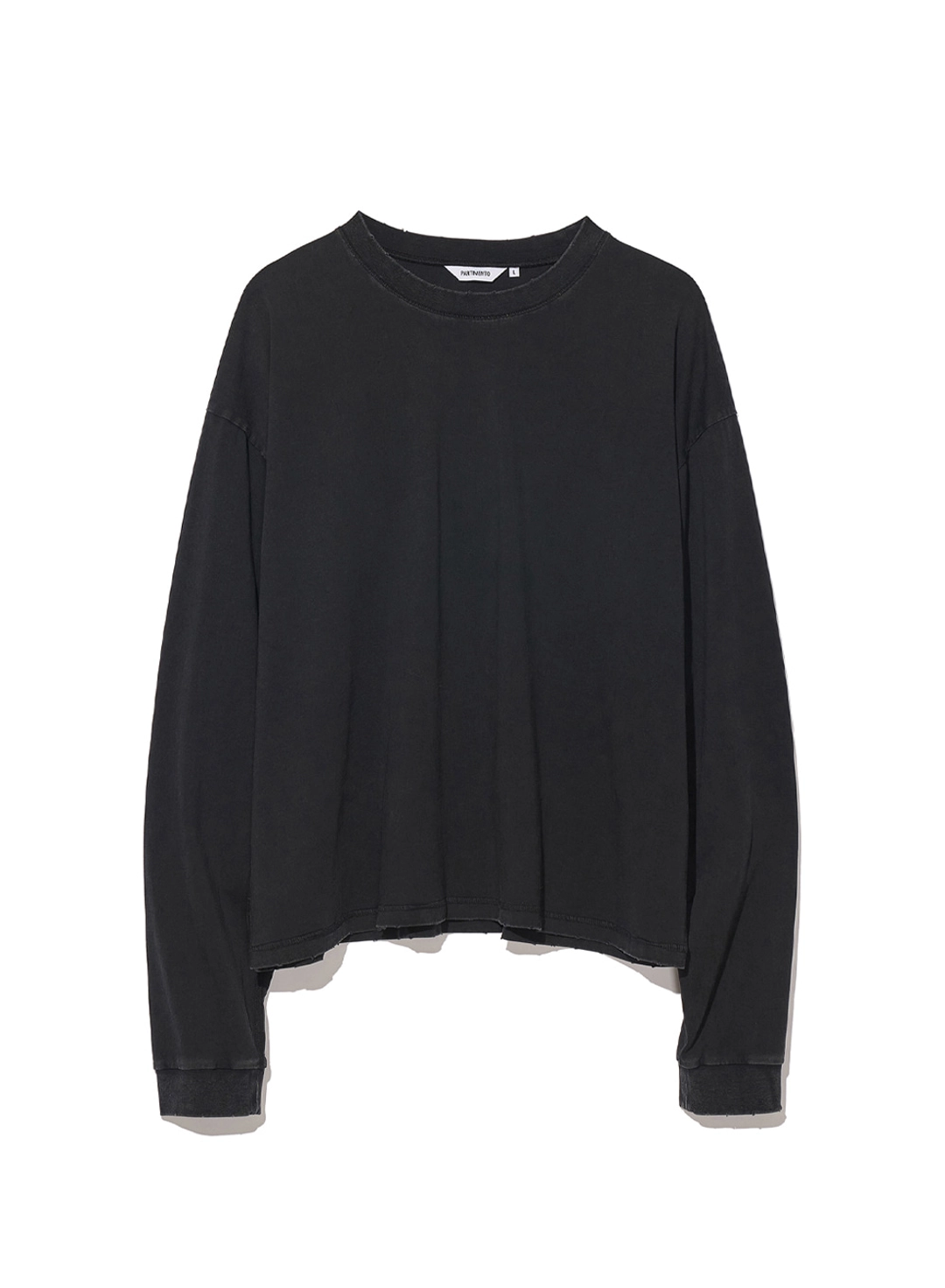 파르티멘토 VTG Washed Crop Long Sleeve_Black 상품 이미지 1
