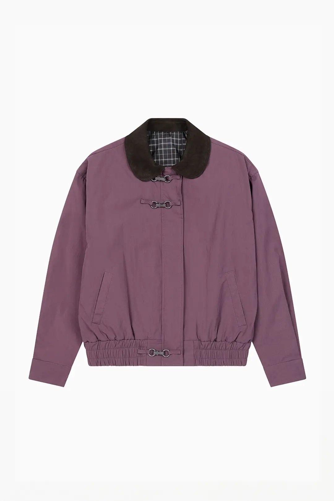 오헤시오 BUCKLE BOMBER JACKET, WINE 상품 이미지 3