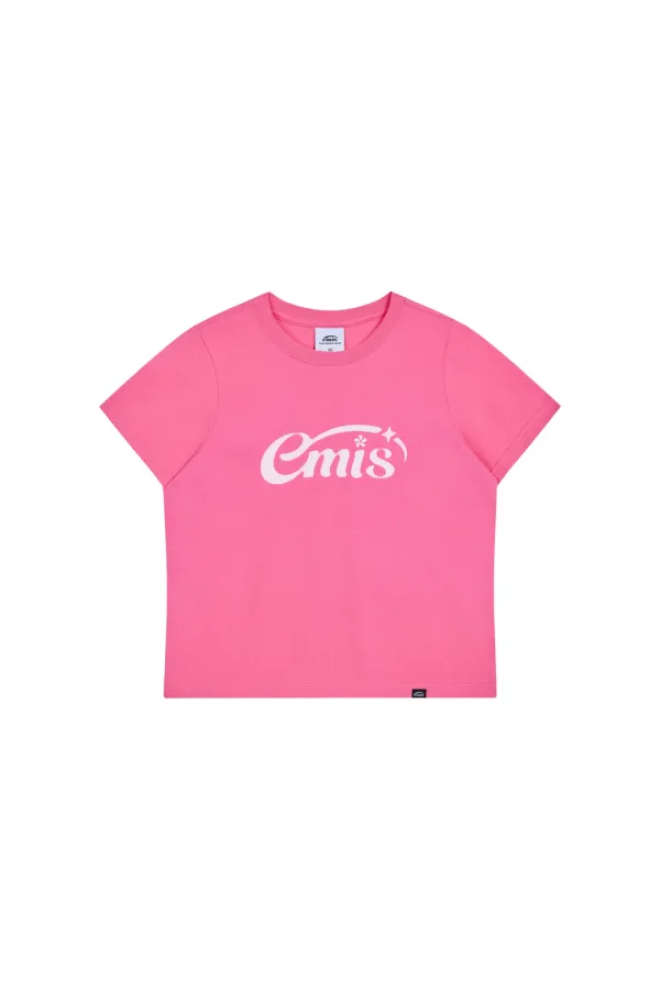 (W) HALO LOGO T-SHIRT-PINK