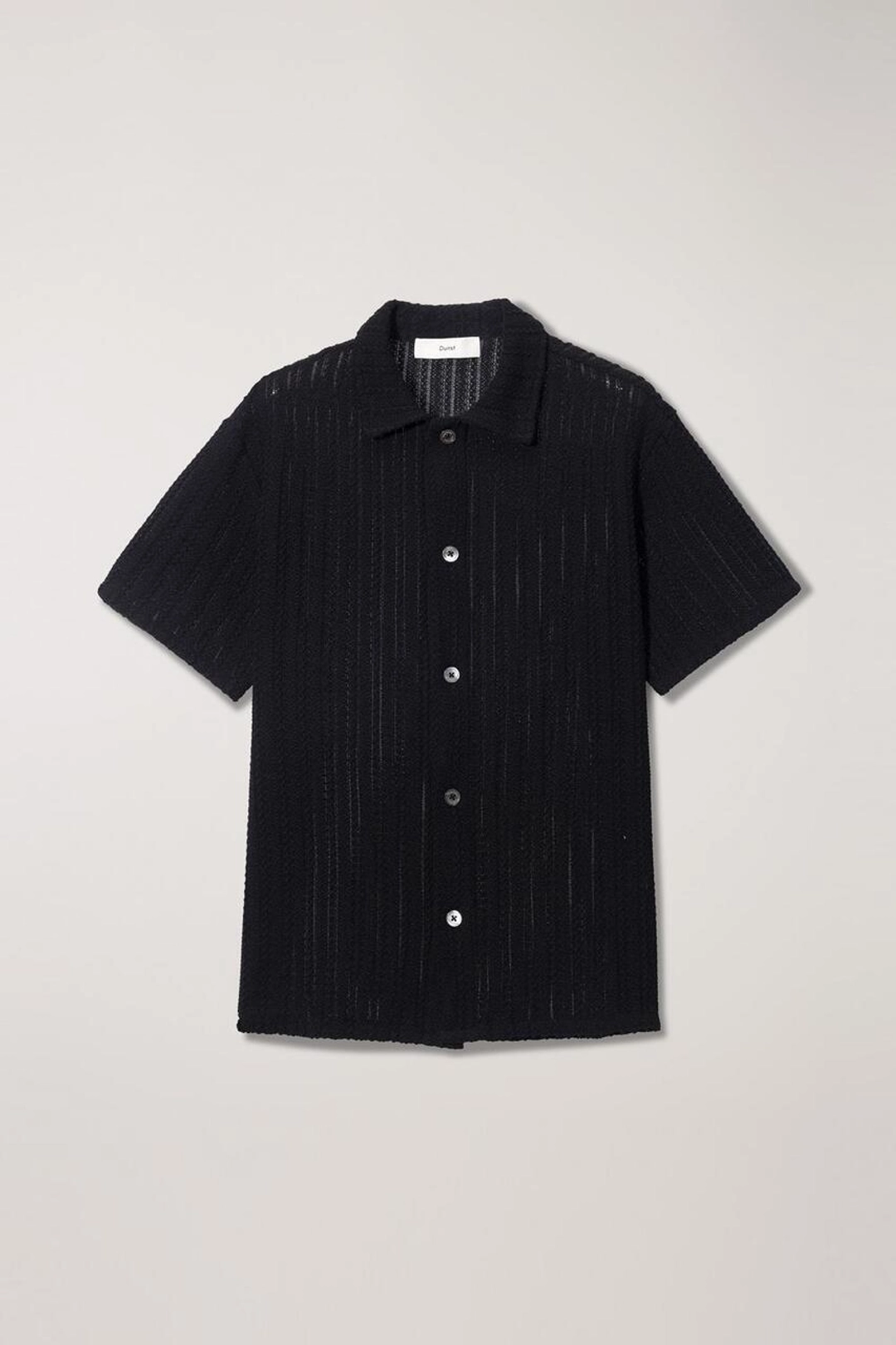 던스트 UNISEX CROCHET SHIRT BLACK STRIPE 상품 이미지 1