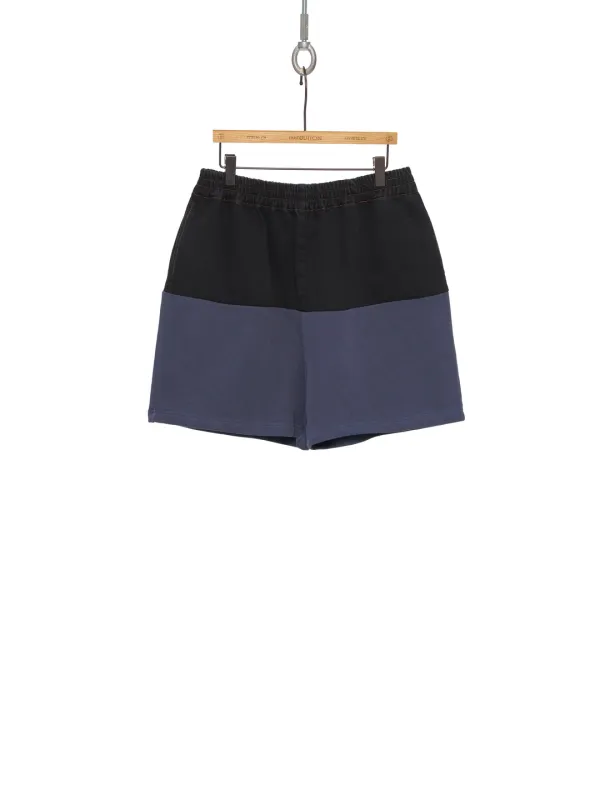 SS26 ZERO BLACK HYBRID DENIM JERSEY SHORTS