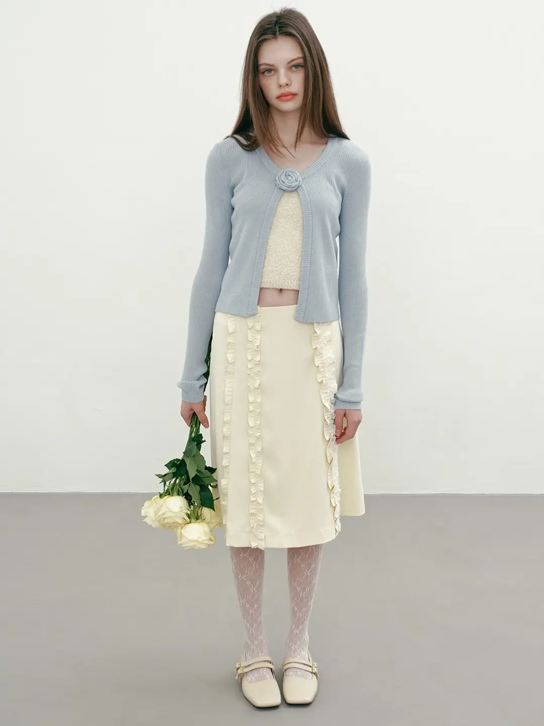 마가린핑거스 LACE RUFFLE SKIRT (CREAM) 상품 이미지 2
