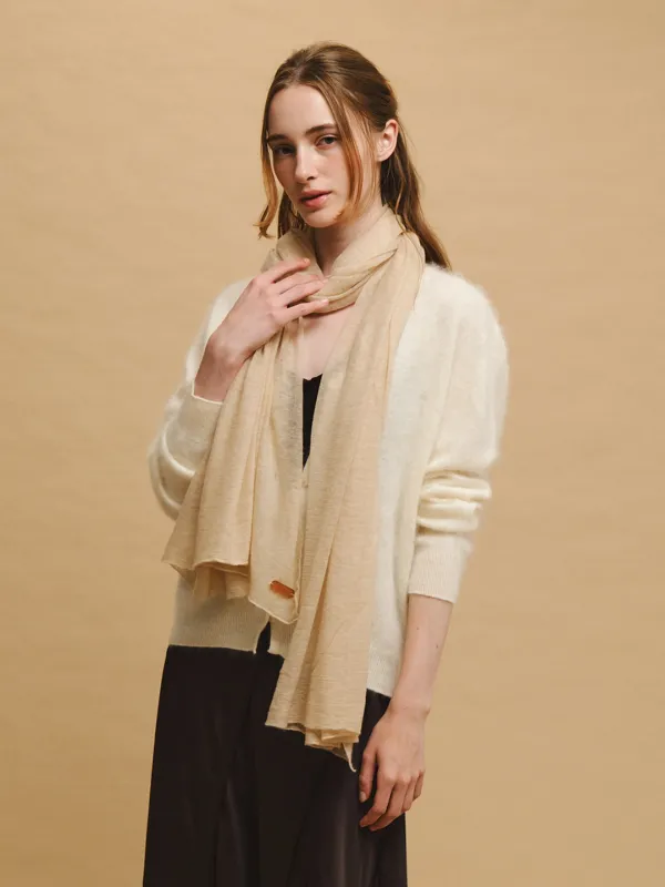 AVELIA cashmere soft muffler_beige