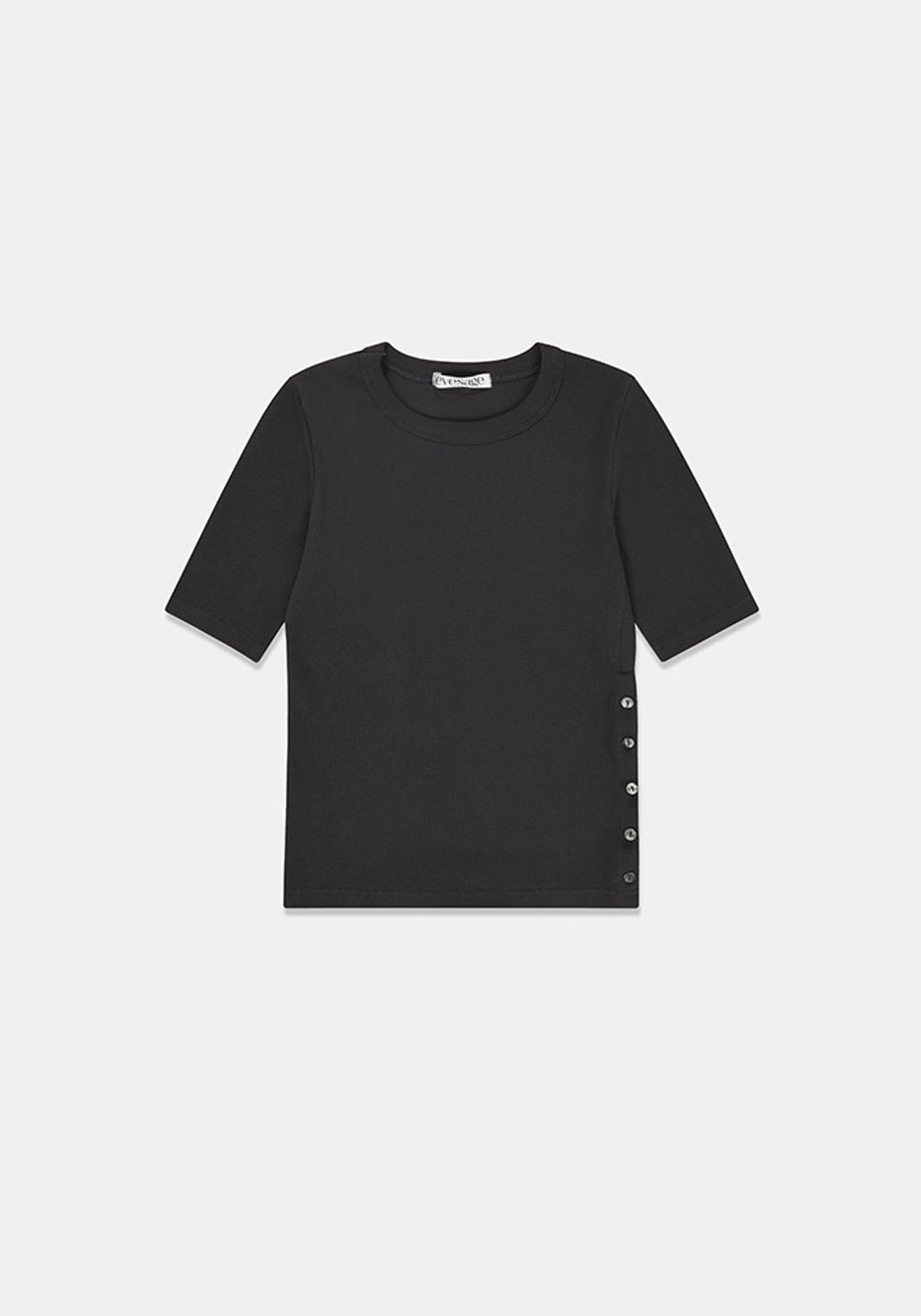 이브세이지 [1차 리오더] Side button tee (Charcoal) 상품 이미지 3