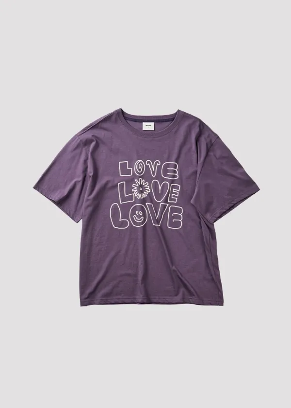 30S T SHIRT LOVE LOVE LOVE PURPLE