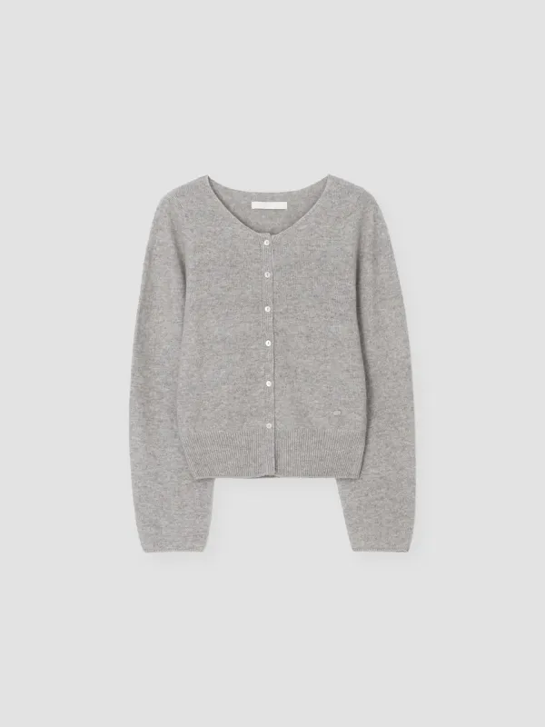 WHOLE GARMENT RACCOON CARDIGAN_WARM GREY_OE3C2CCD90GRW