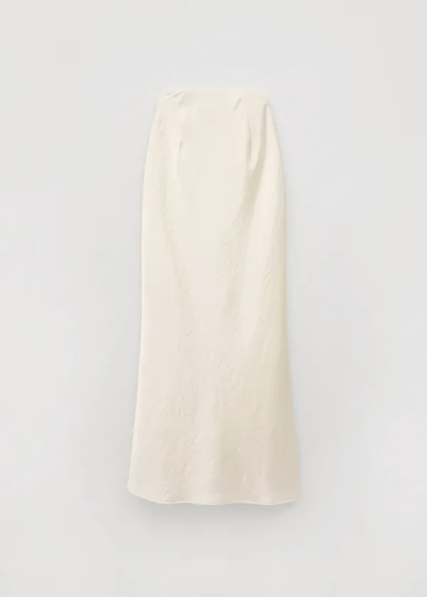 26FW 달리아 아세테이트 롱 스커트 - Cream