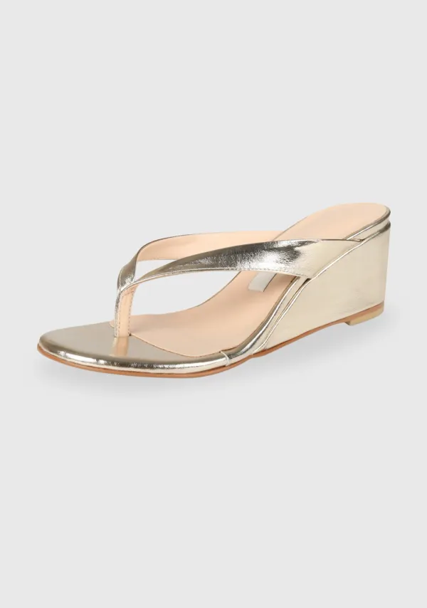 Amelia Wedge Sandal Gold