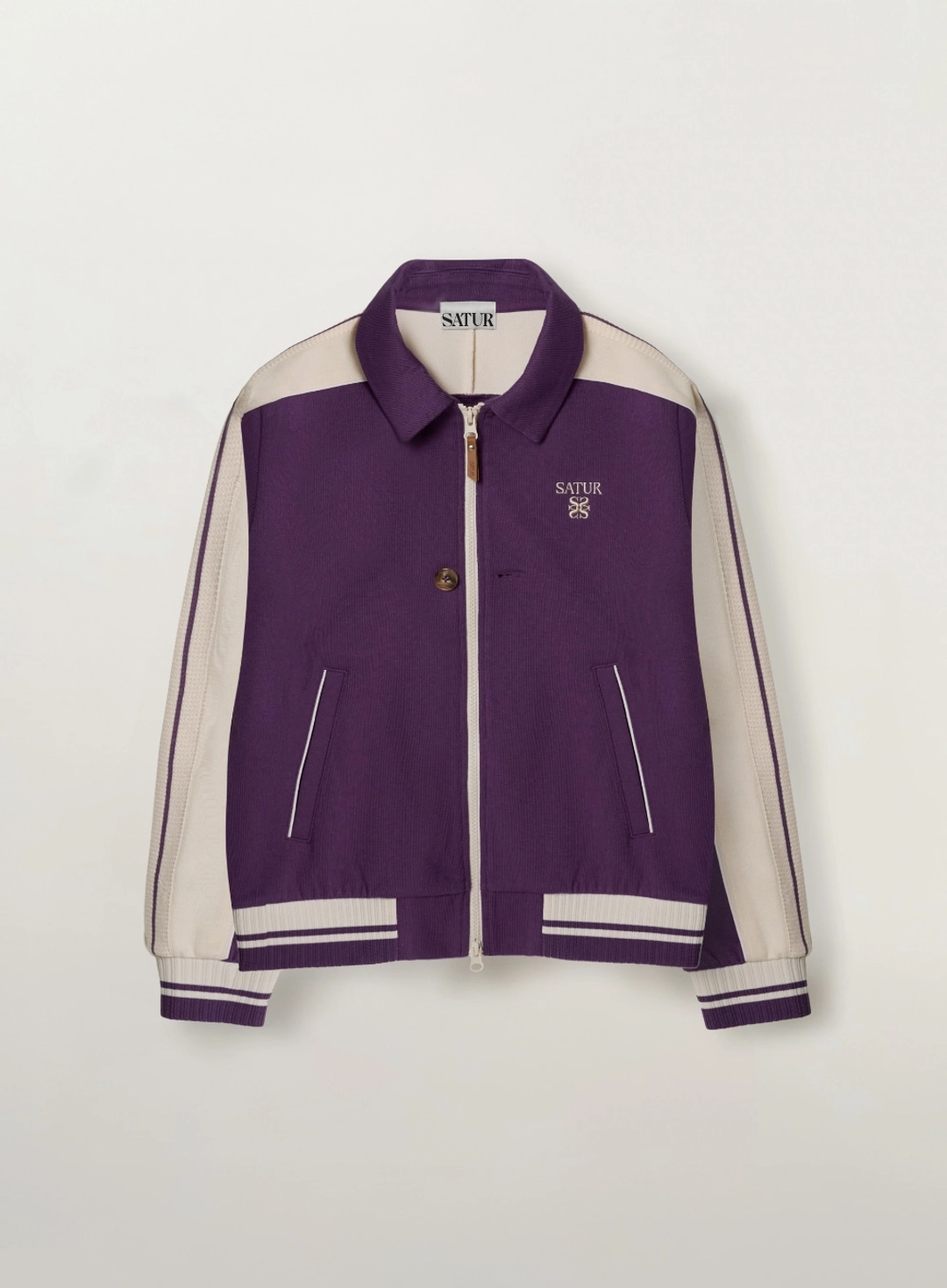 세터 (W) Lawton Lining Collar Track Zip-up Jacket - Purple 상품 이미지 1