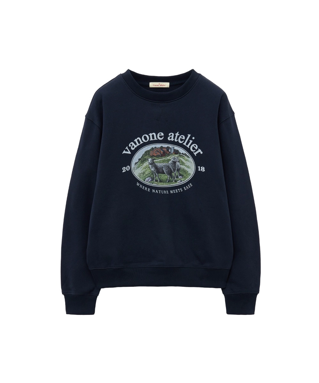 반원 아뜰리에 A3551 Nature heritage 스웨트 셔츠_Navy 상품 이미지 3
