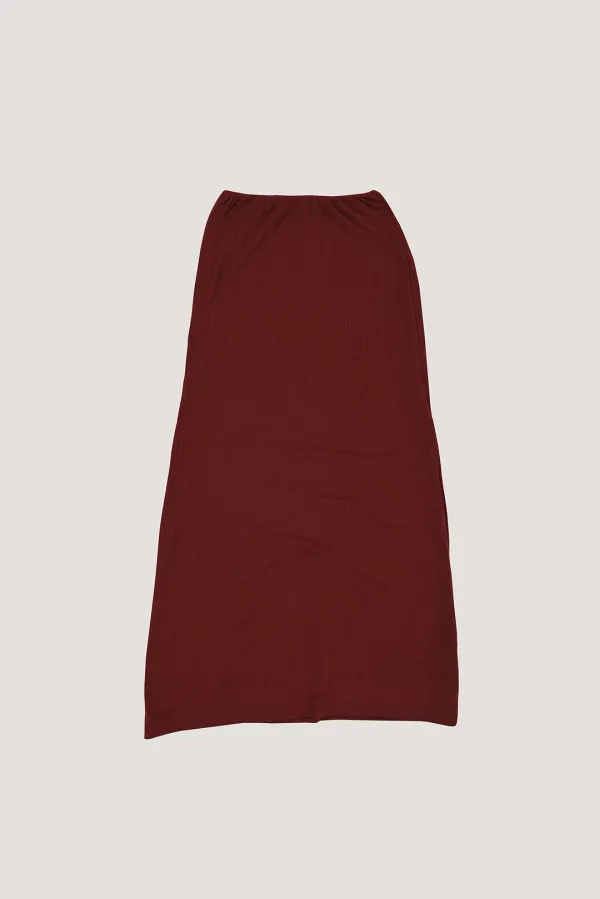 Reversible Ribbed Wool Skirt
