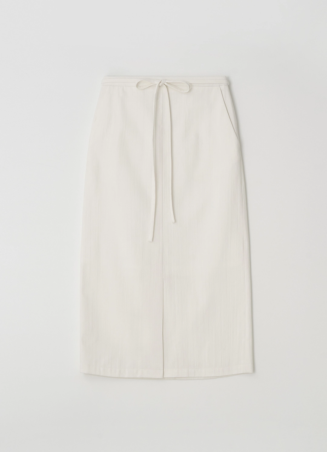 스텝어라운드 [10차] Belted H-line skirt_WHITE 상품 이미지 3