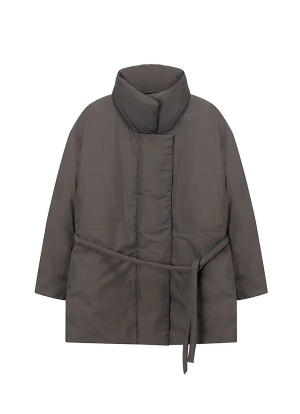 High-neck Belted Down Coat SD5WM418_2color