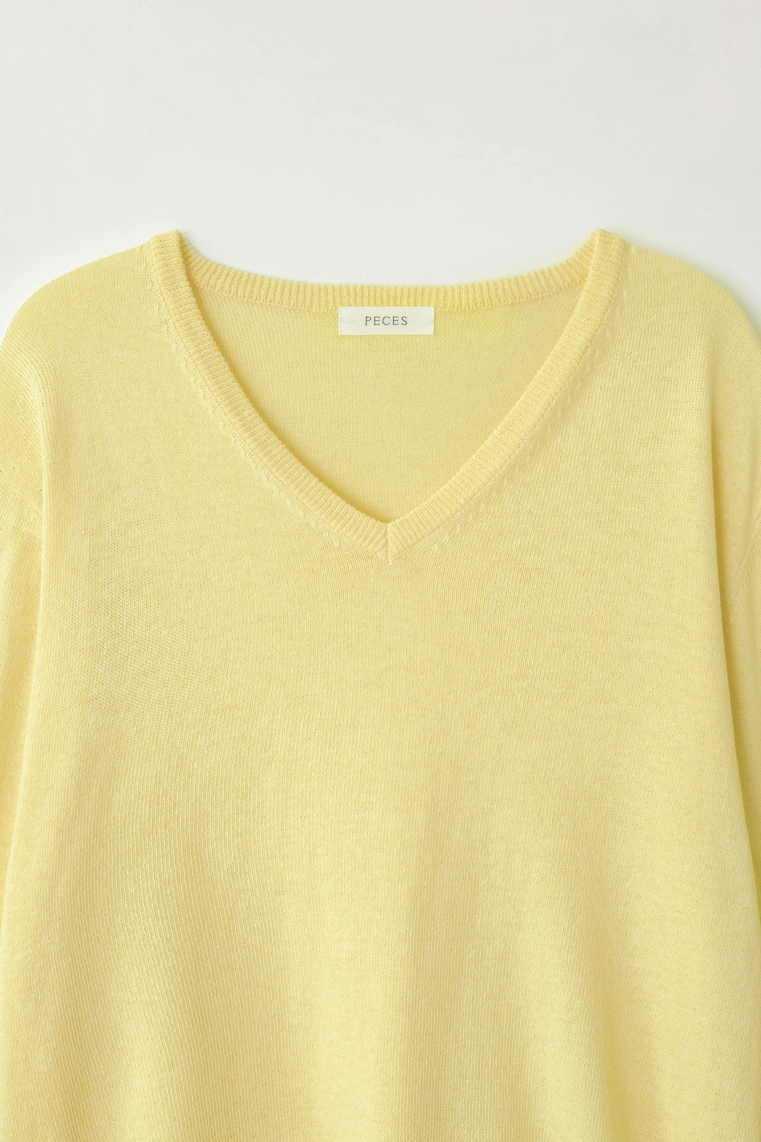 페세스 Cotton v-neck knit (Yellow) 상품 이미지 3