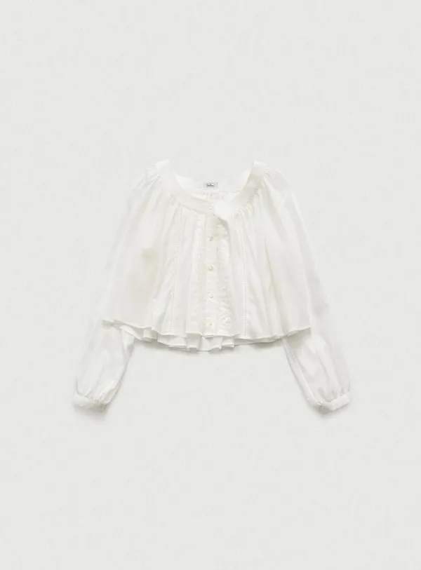 Nella Round Neck Sheer Blouse