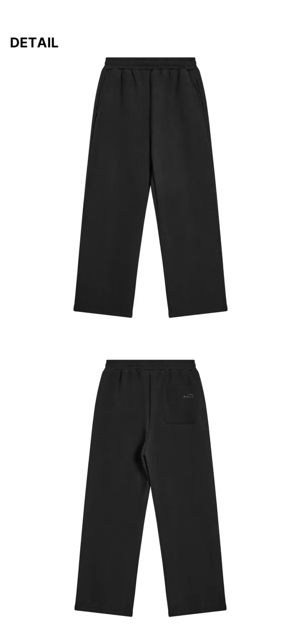 FLEECE COMBI PANTS-BLACK