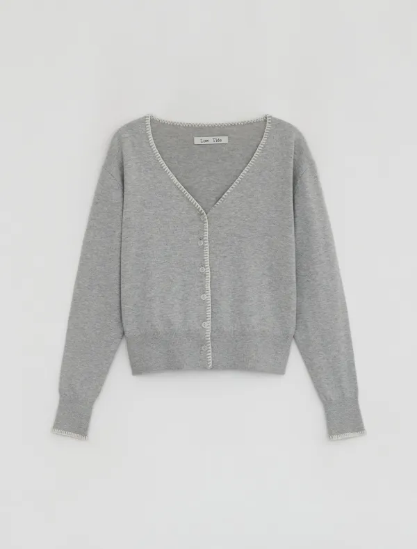 HAND STITCH CARDIGAN [GREY]