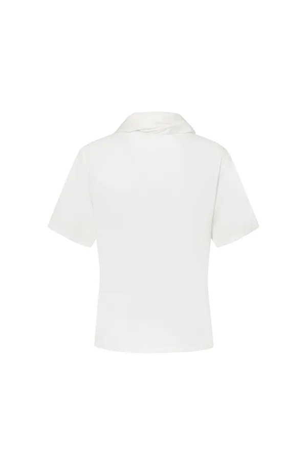 SCARF JERSEY TOP [WHITE]