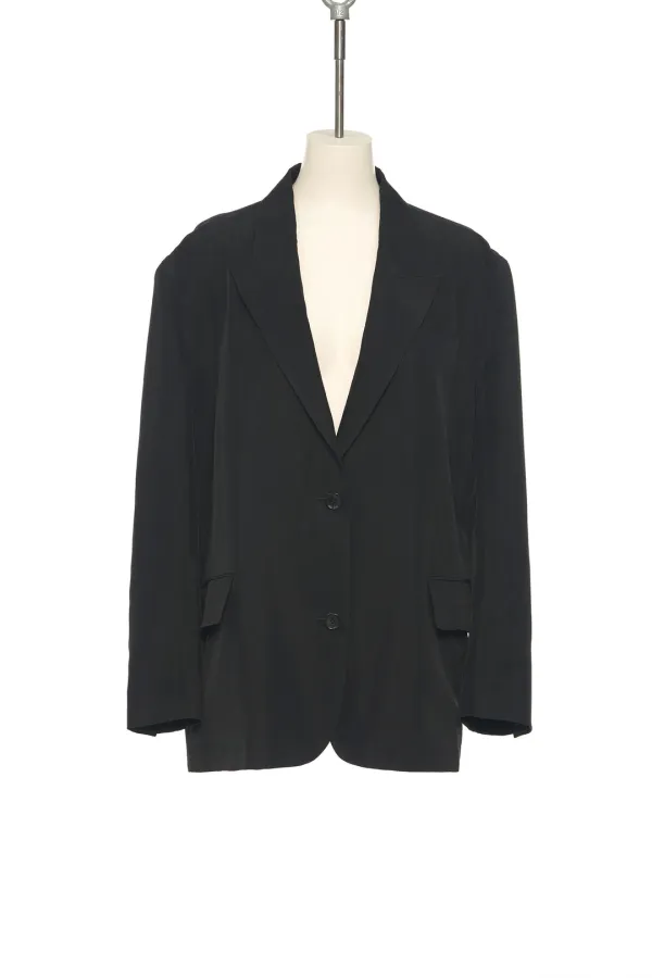 SS25 BLACK RELAXED SINGLE JACKET