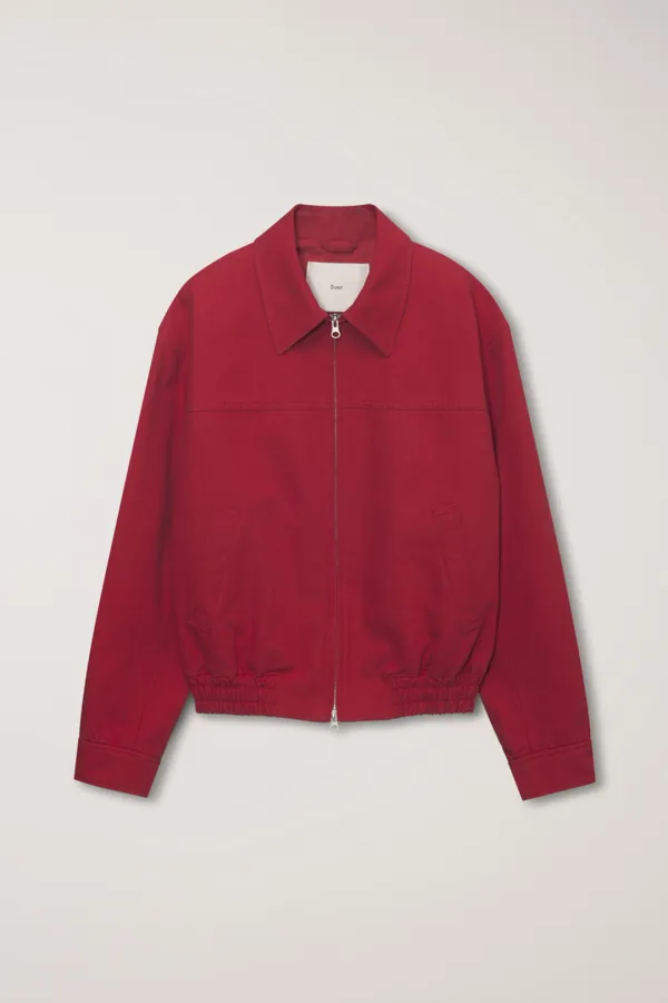 UNISEX COLLARED BLOUSON JACKET RED_UDJU6A109R2