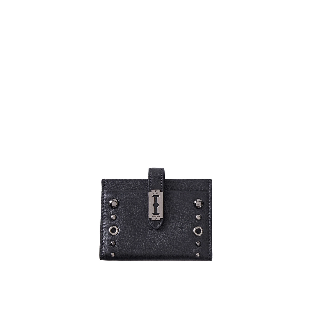 분크 Magpie Goth Stud Card Wallet (맥파이 고스 스터드 카드지갑) Black 상품 이미지 1