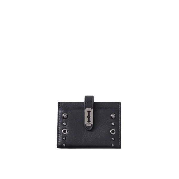 Magpie Goth Stud Card Wallet (맥파이 고스 스터드 카드지갑) Black